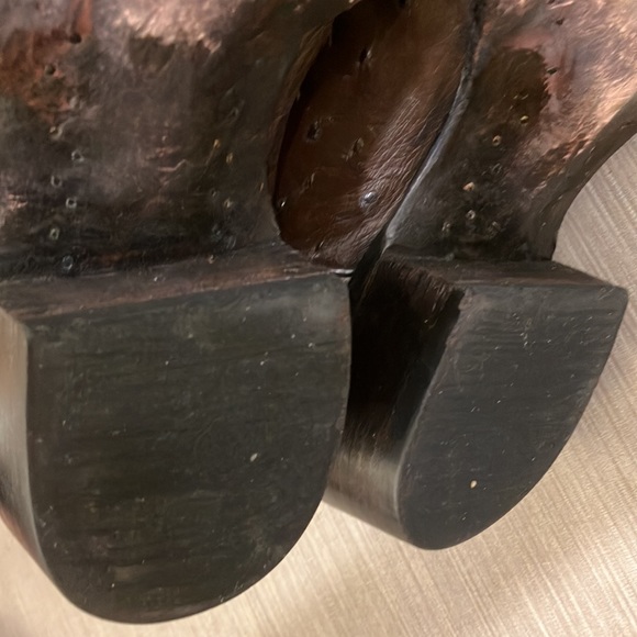 J.B. Dillon ostrich western cowboy boots chocolate brown color Size 11.5 D width - Picture 12 of 12